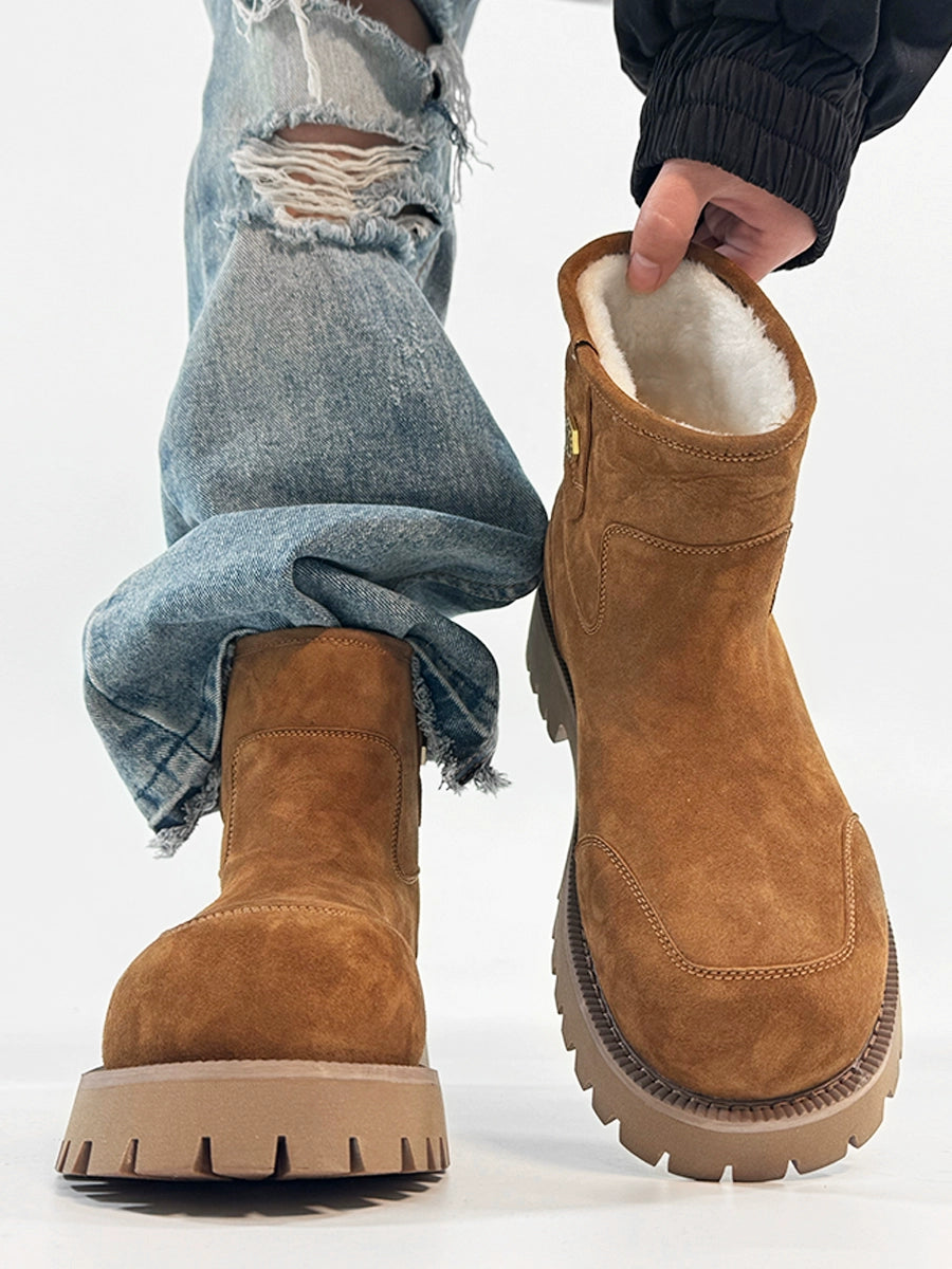 Chunky Suede Winter-Ready Boots