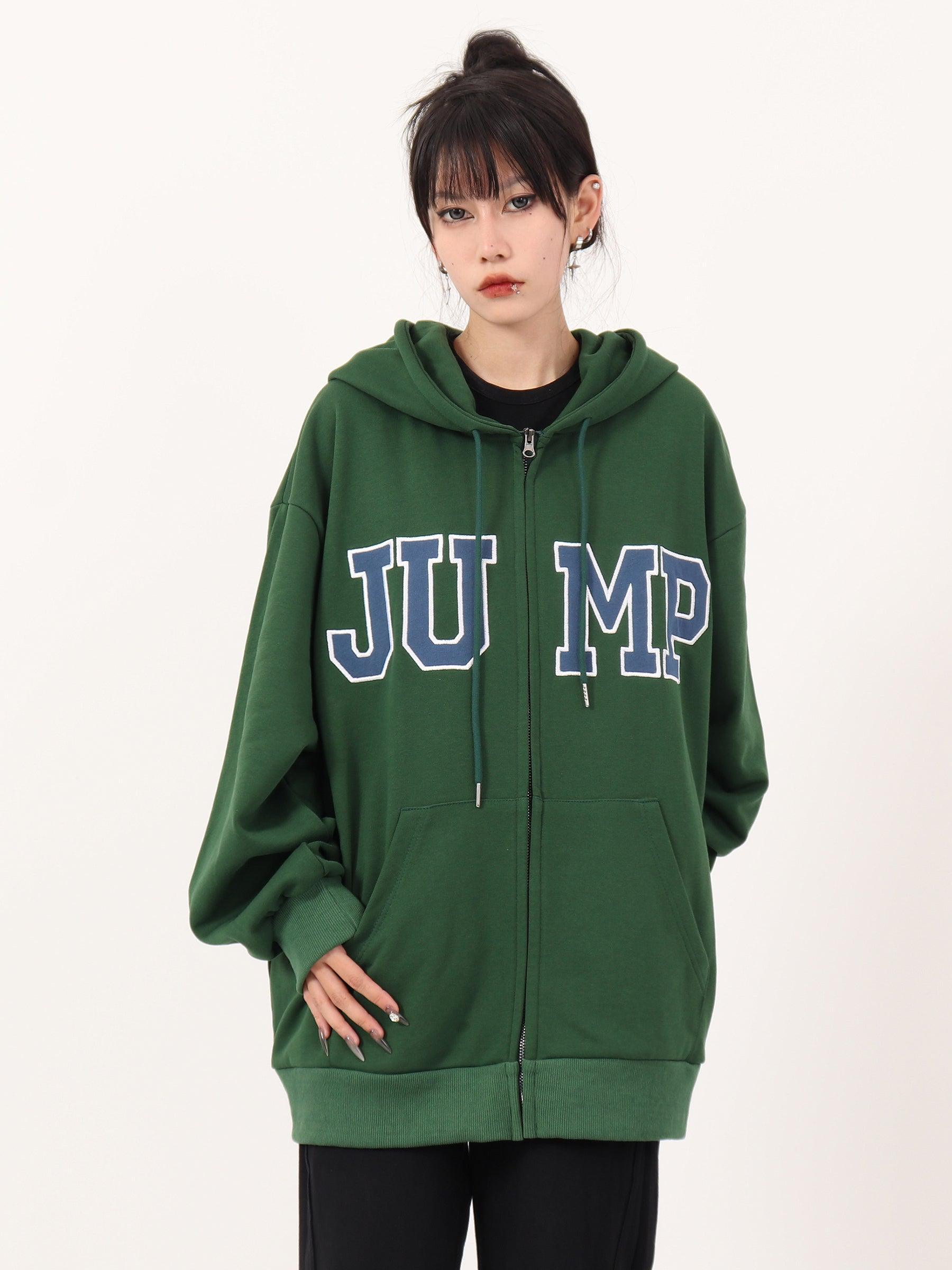 Casual Hoodie with Big Logo Zipper - chiclara