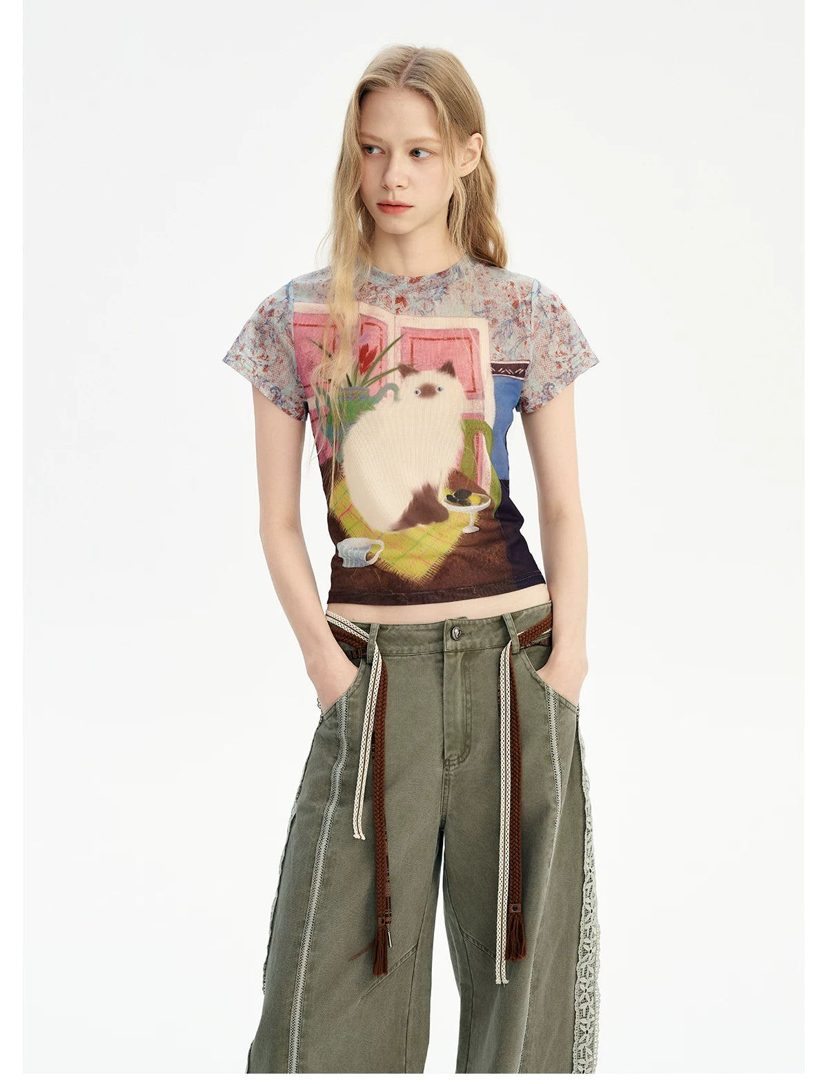 Gallery Cat Dreamscape Mesh Tee