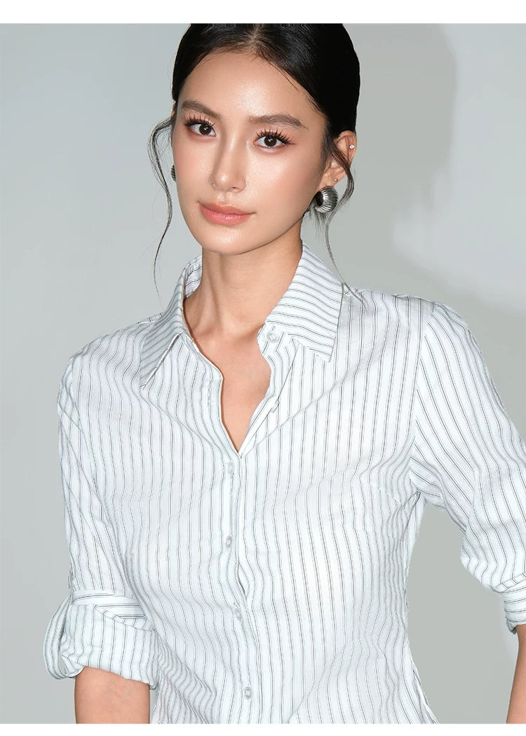 Contour Stripe Tailored Shirt