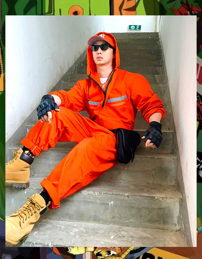 High-Visibility Safety Jumpsuit