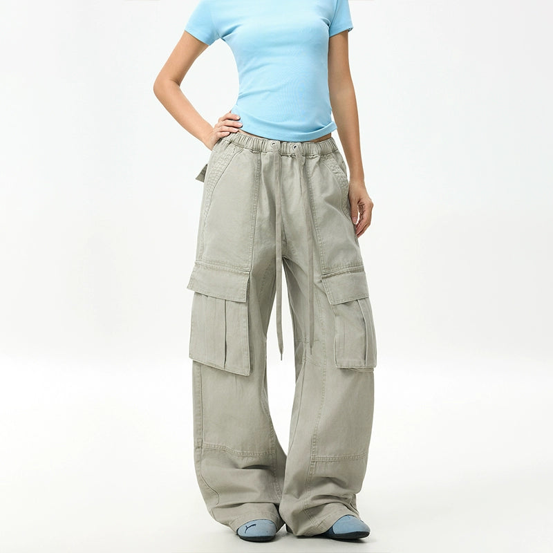 Driftwood Wide-Leg Cargo Pants