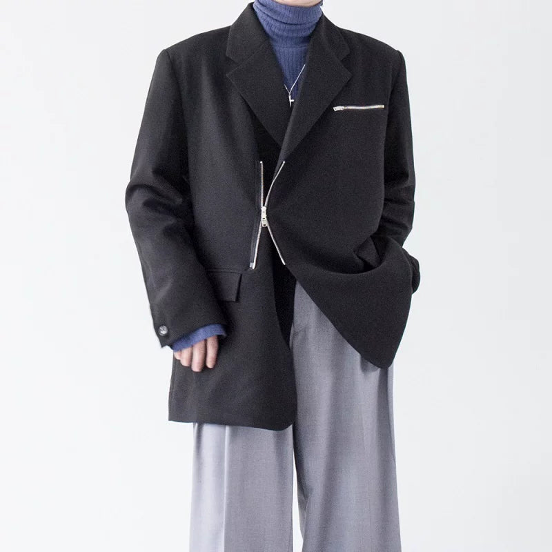 Slate Axis Zip Blazer