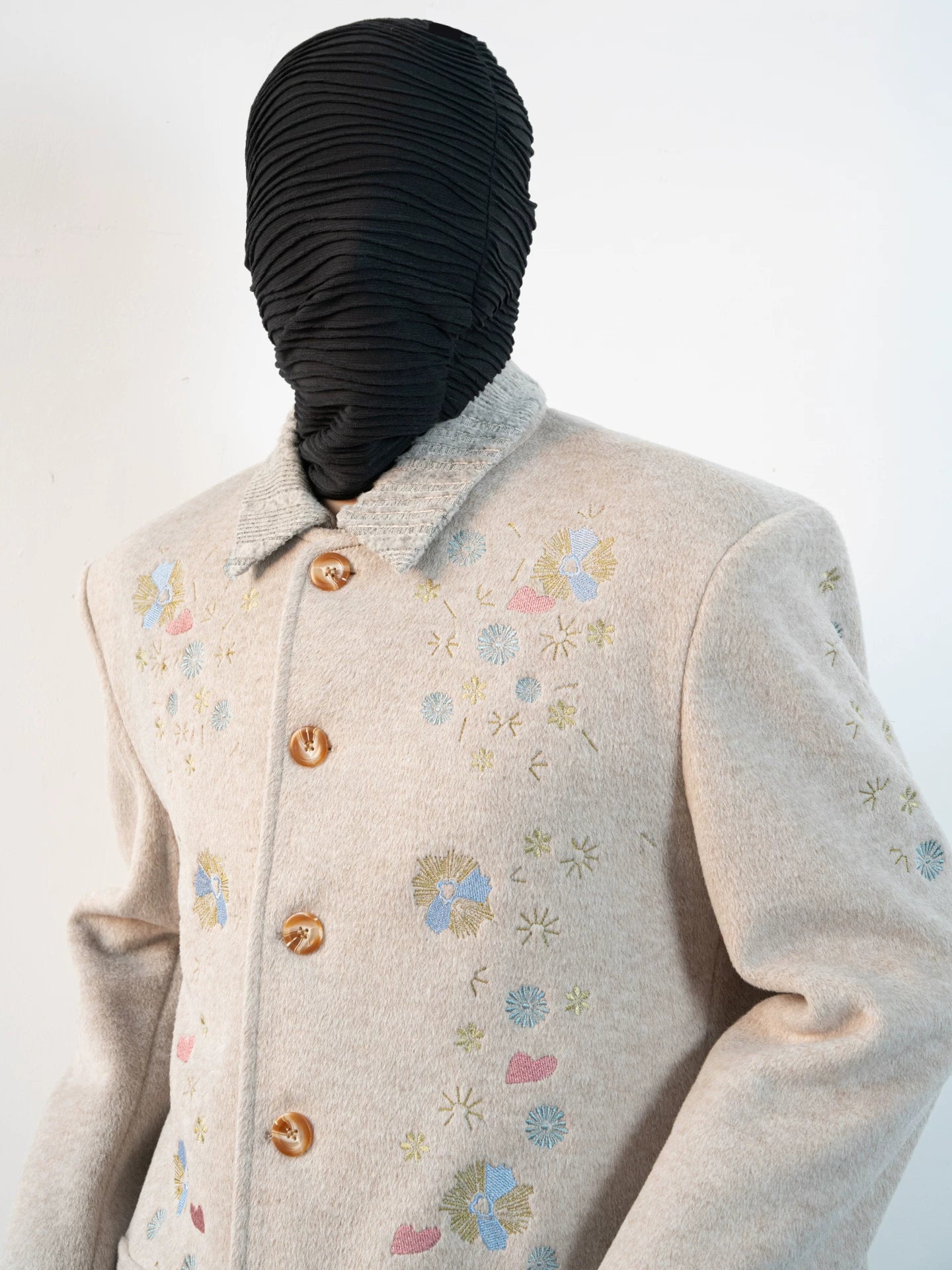 Blush Meadow Embroidered Wool Jacket