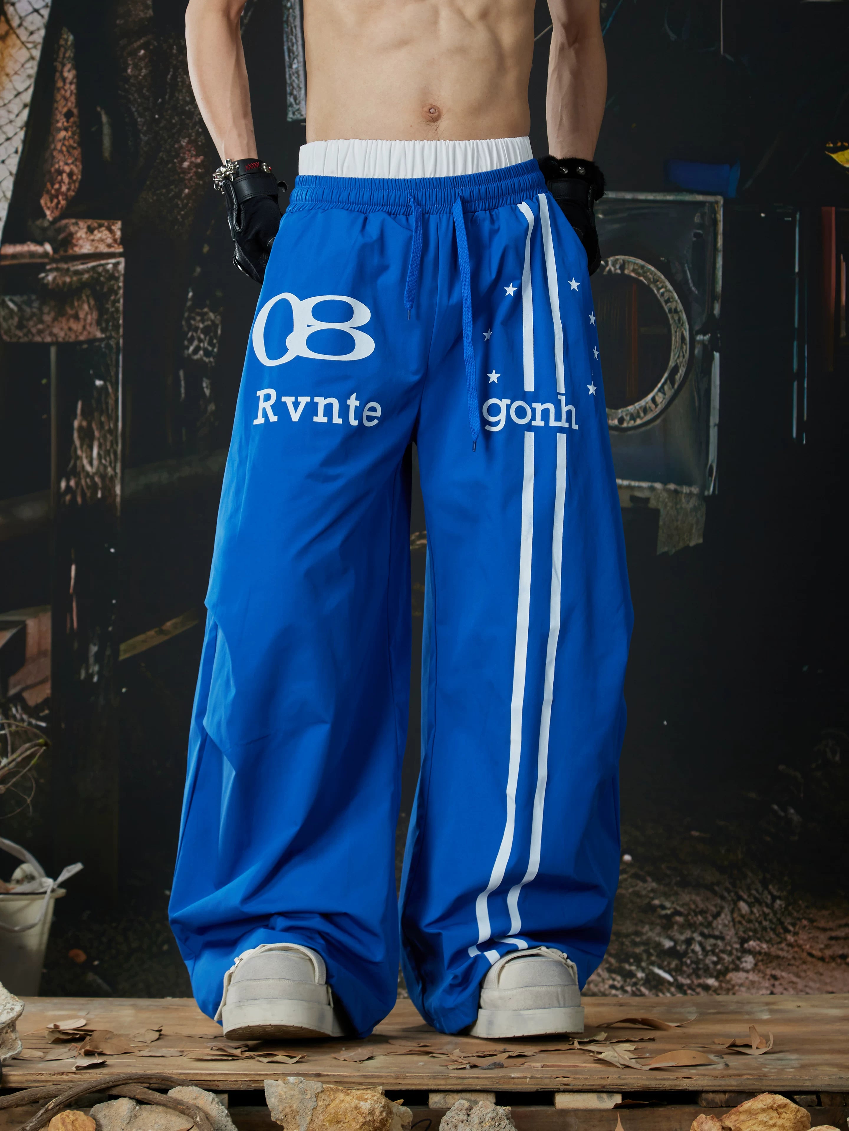 Rally Astro‑Stripe Track Pants