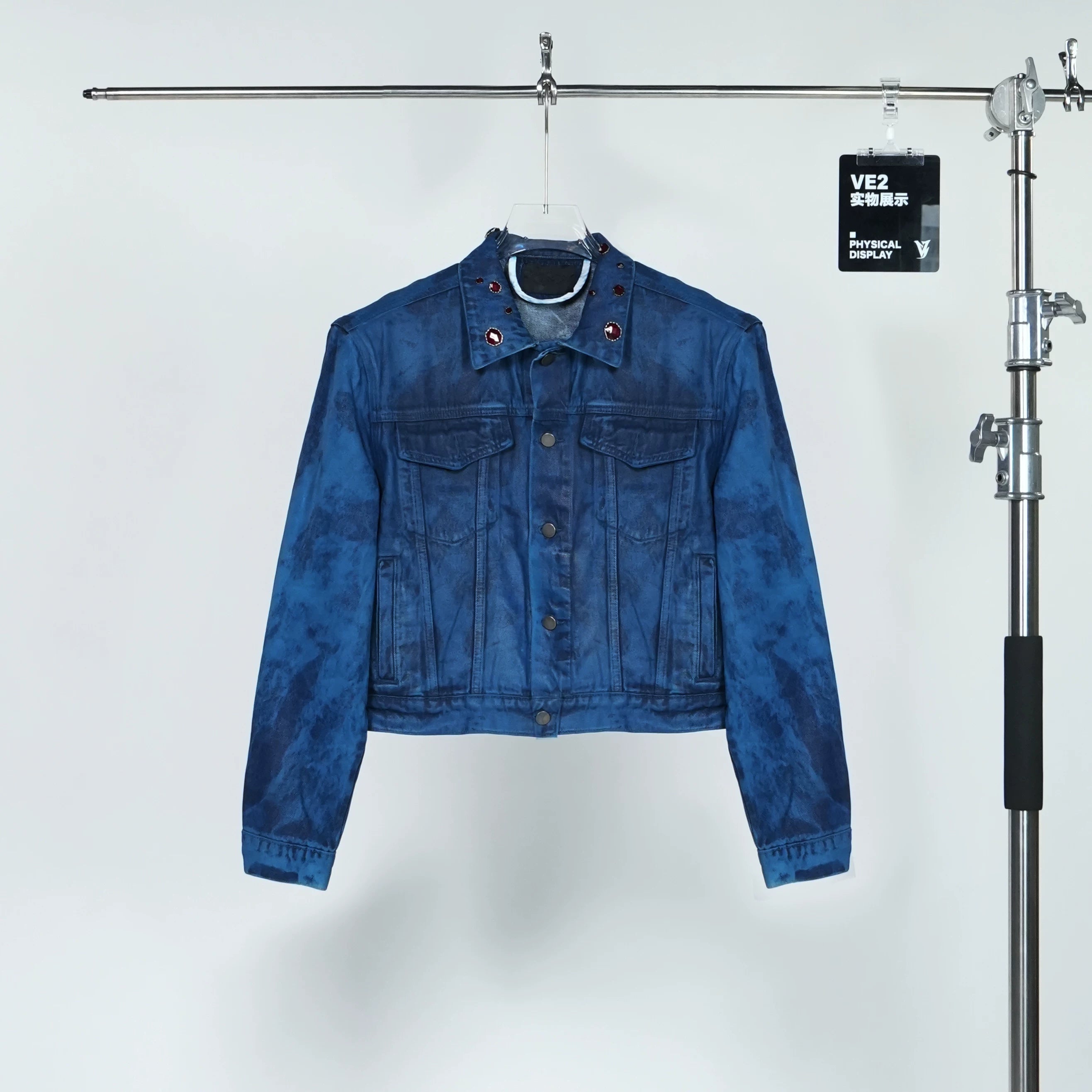 Abyss Signal Grommet-Collar Denim Jacket