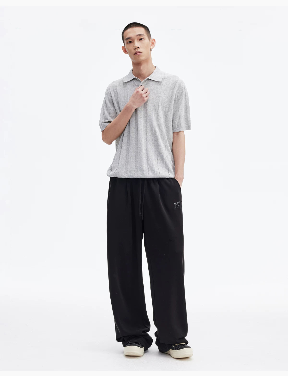 Relaxed Soft Wide-Leg Drawstring Sweatpants