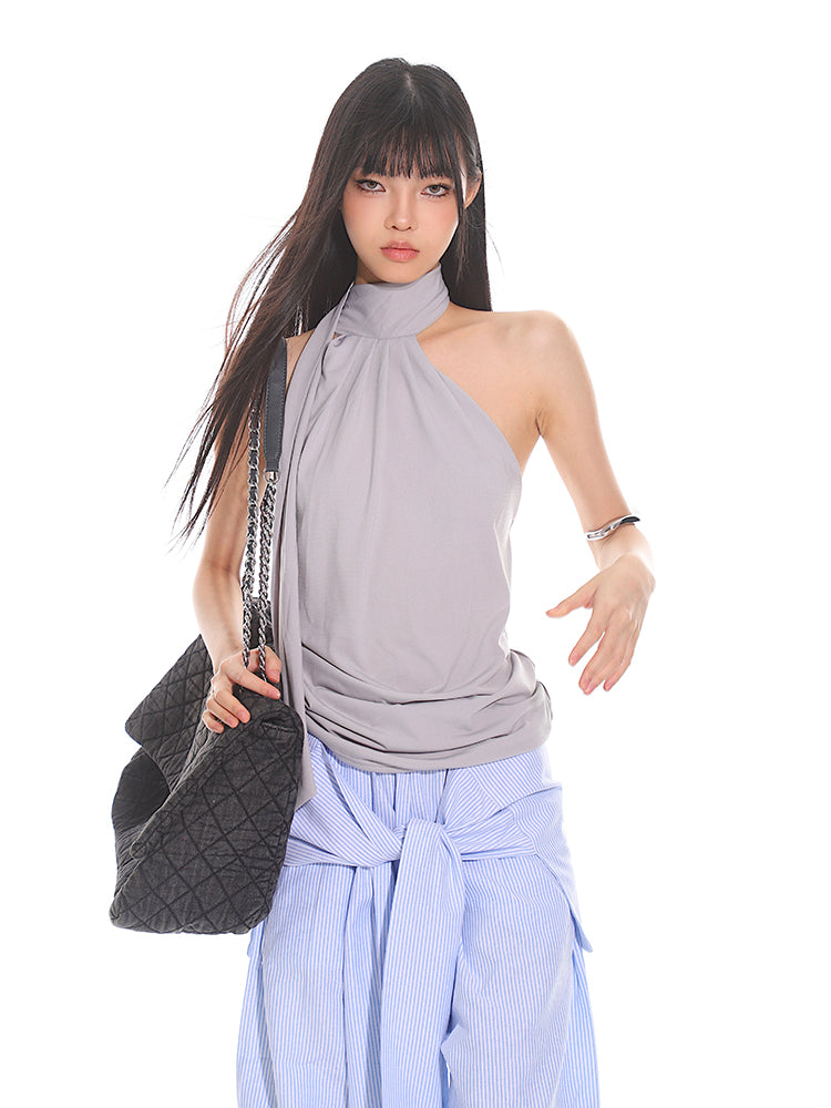 Halter Draped Summer Top