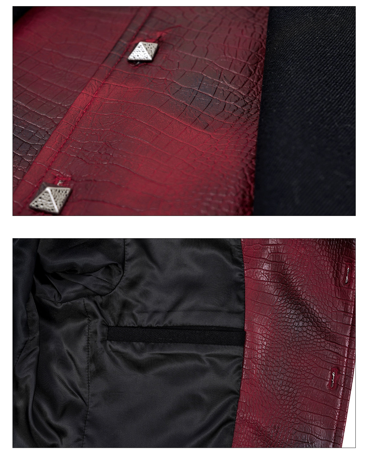 Crimson Relic Studded Blazer and Pants Setup