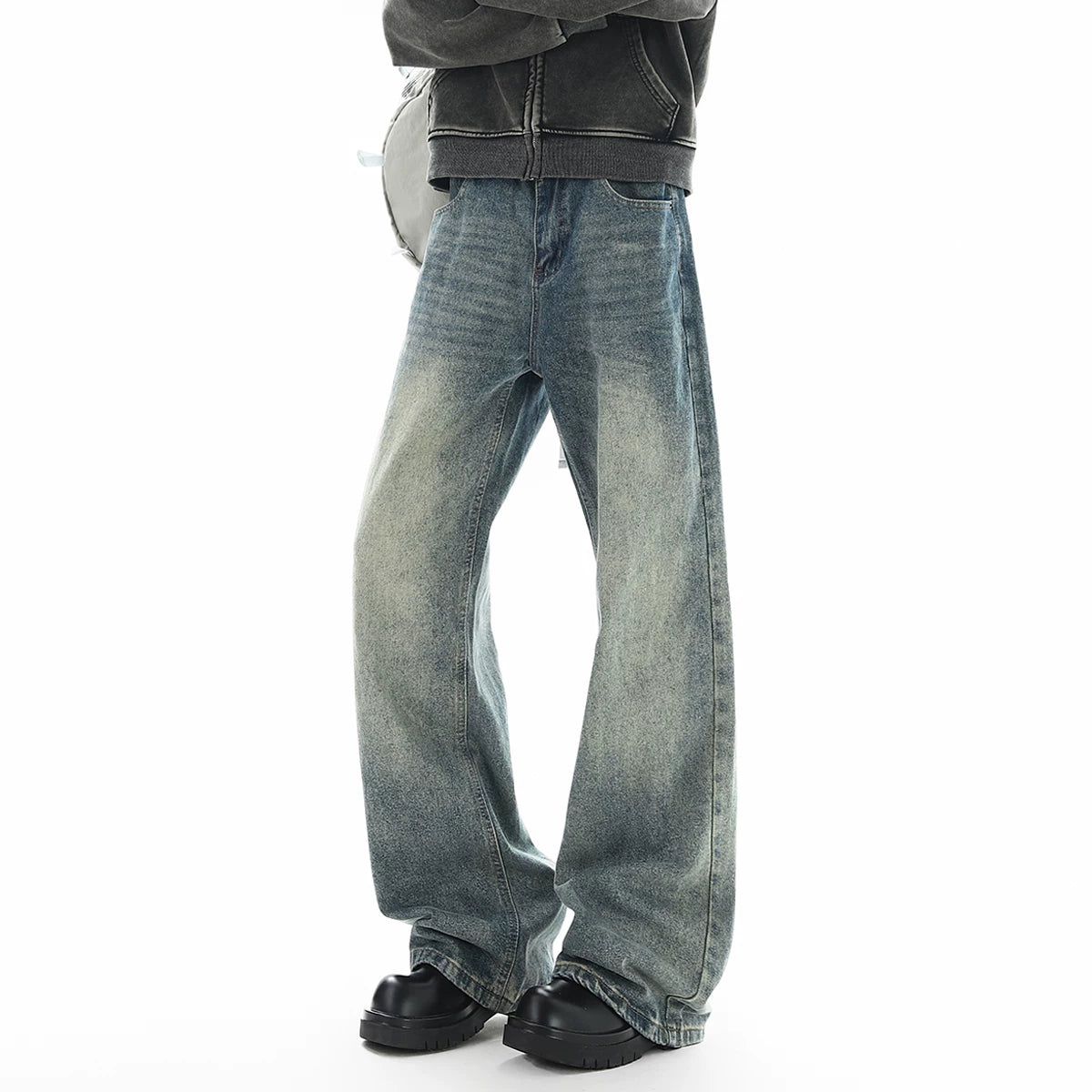Fadewave Ultra‑Wide Vintage Jeans