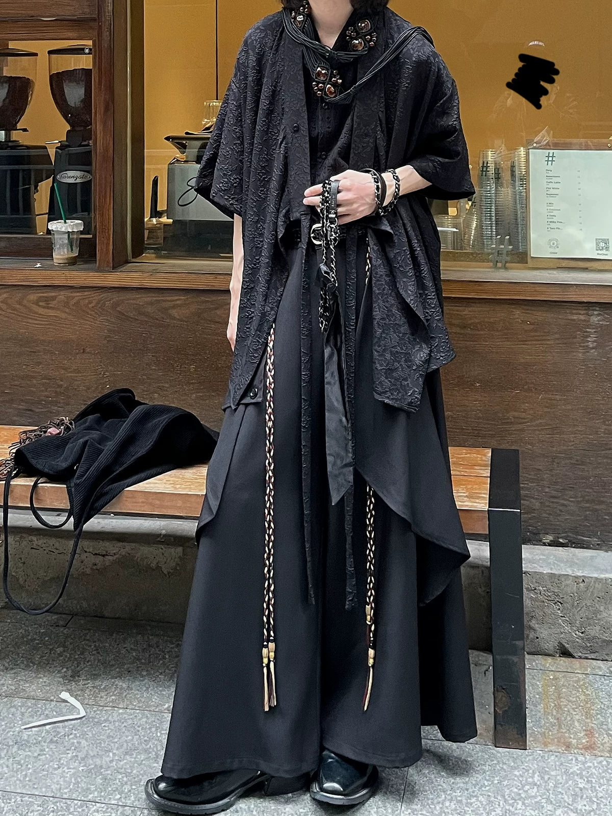 Nocturne Draped Wide-Leg Pants