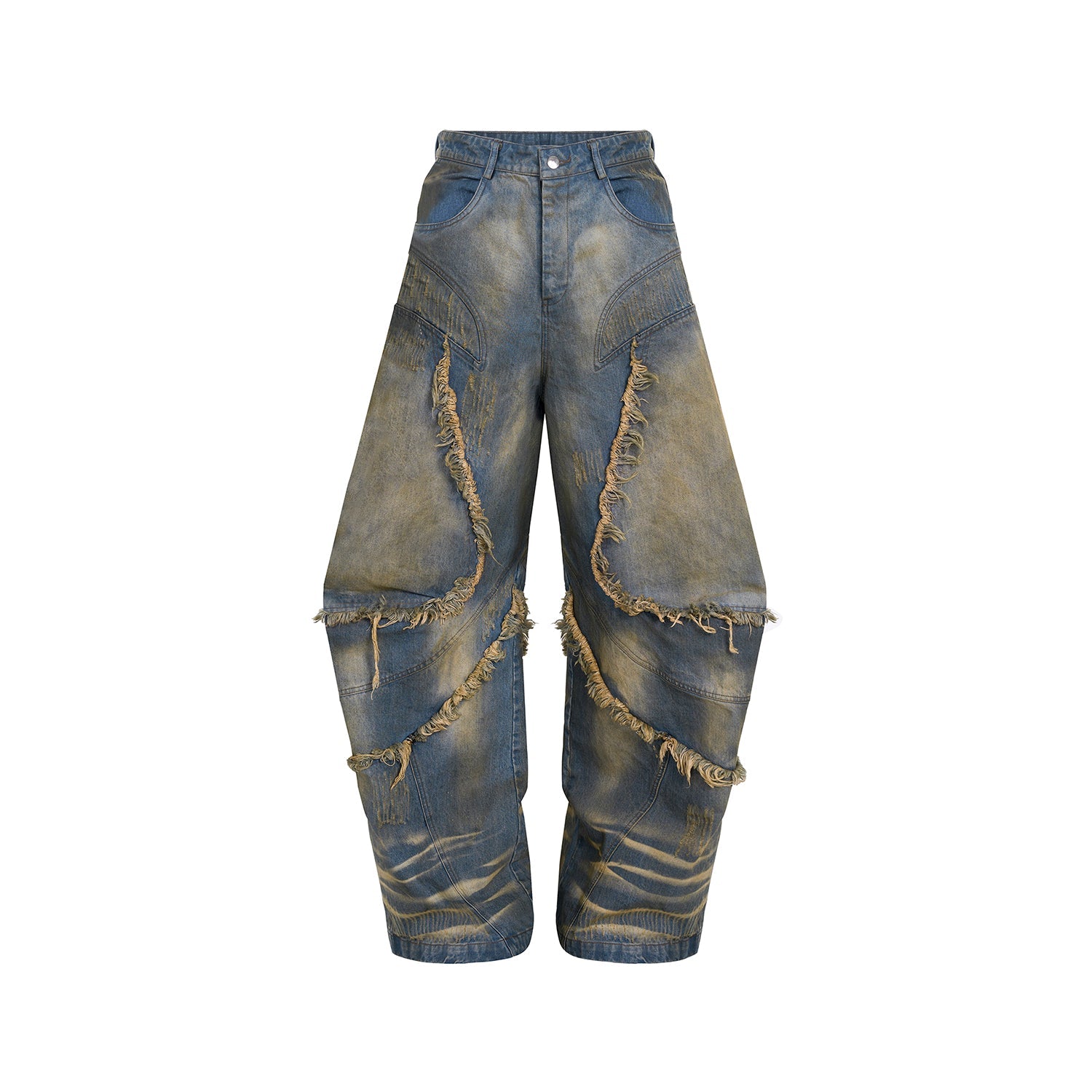 Distressed Tribal Denim Jacket and Jeans Setup