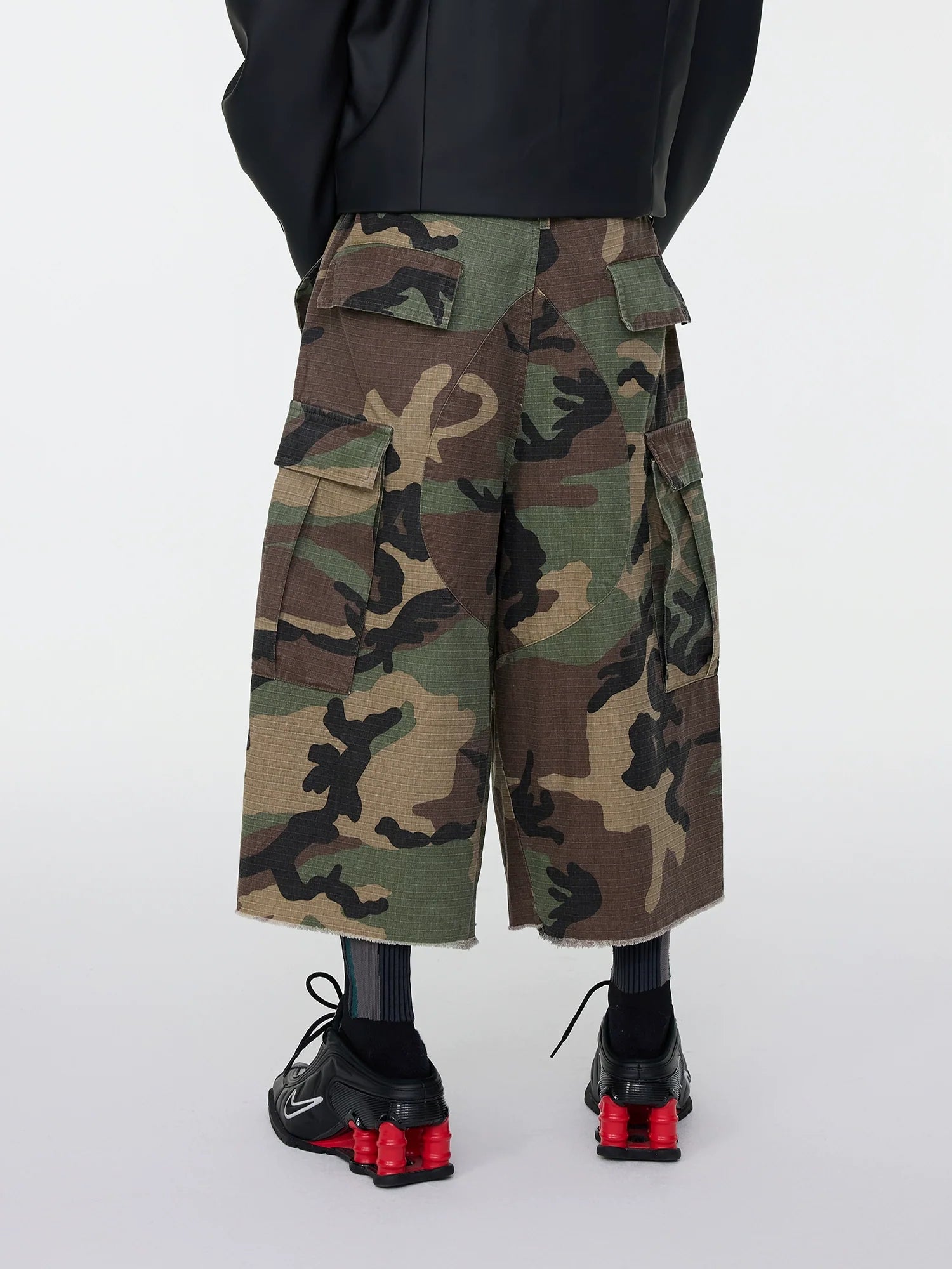 Camo Patchwork Cargo Jorts