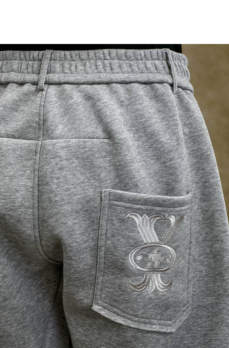 Pearl Embroidered Wide Leg Sweatpants