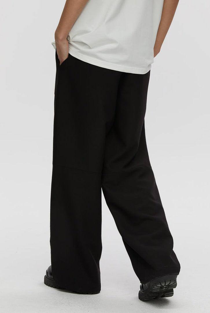 Trousers with Fold and Button Detail - chiclara