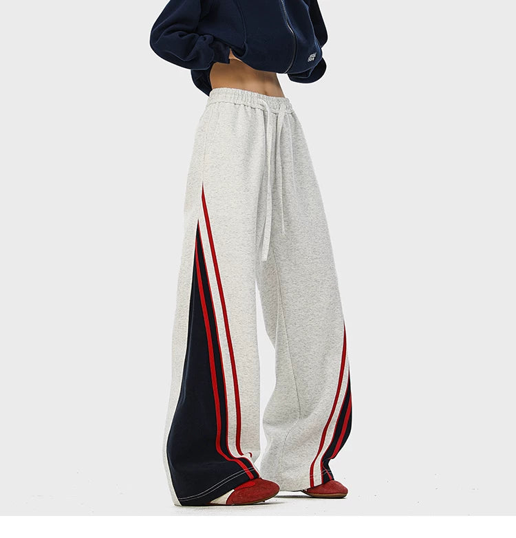 Mint-Stripe Varsity Track Pants