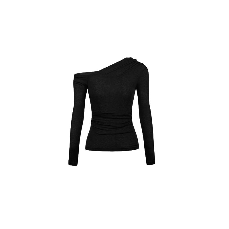 Asymmetrical One-Shoulder Long Sleeve Base Layer Top