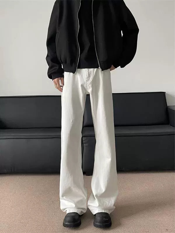 Wide-Leg White Flare Pants