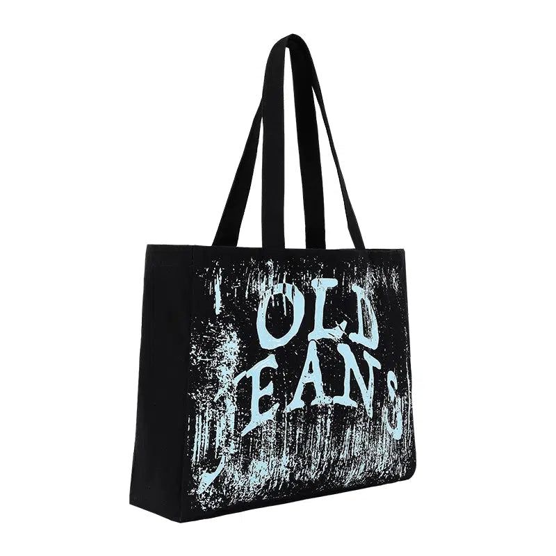 Rustic Old Jeans Text Tote Bag - chiclara