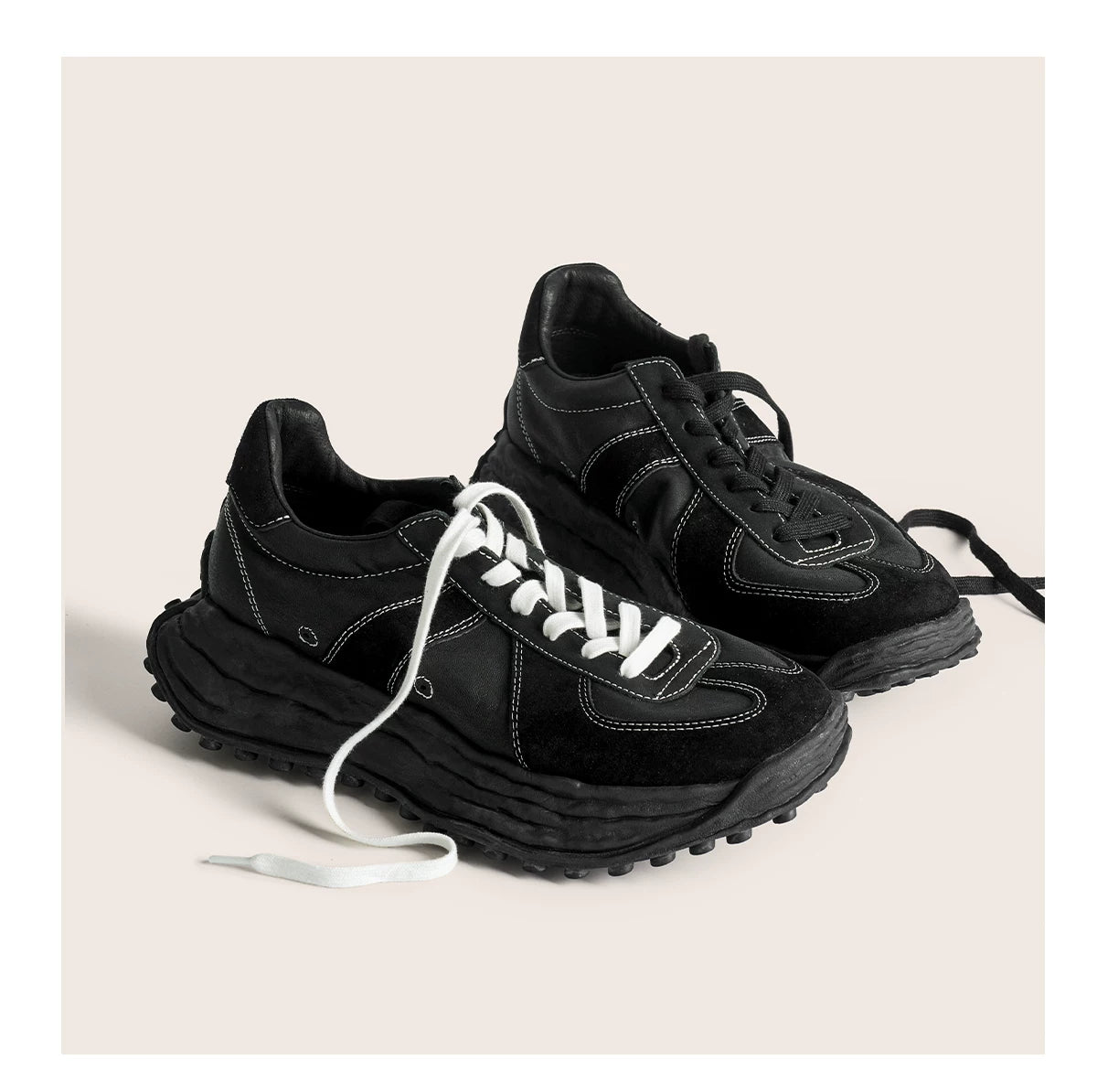Retro Trail Leather Sneakers