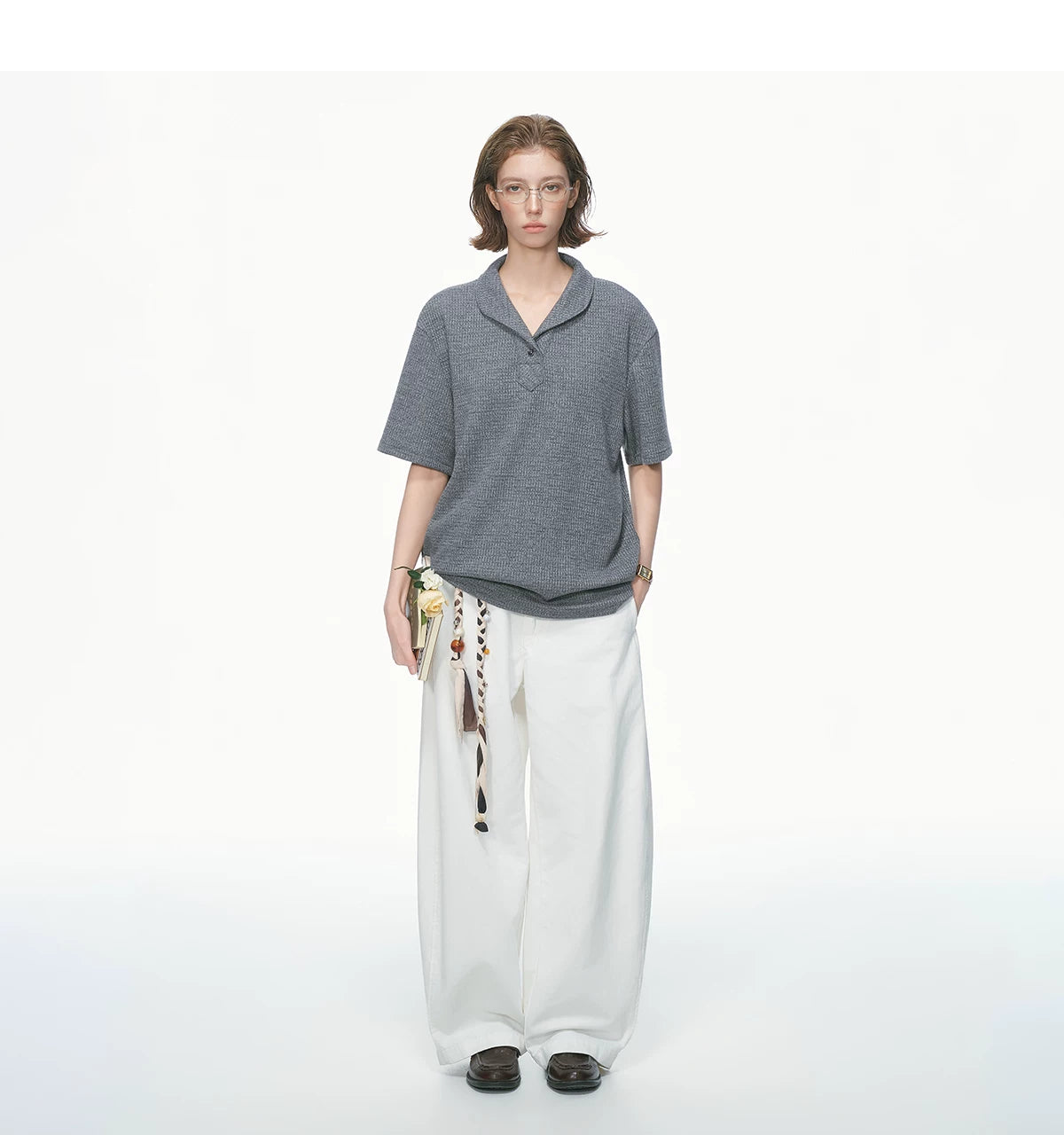 Textured Lounge Knit Polo Shirt