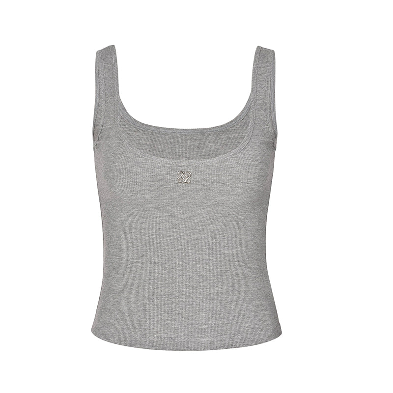 Black/White/Gray Metallic Tank Top