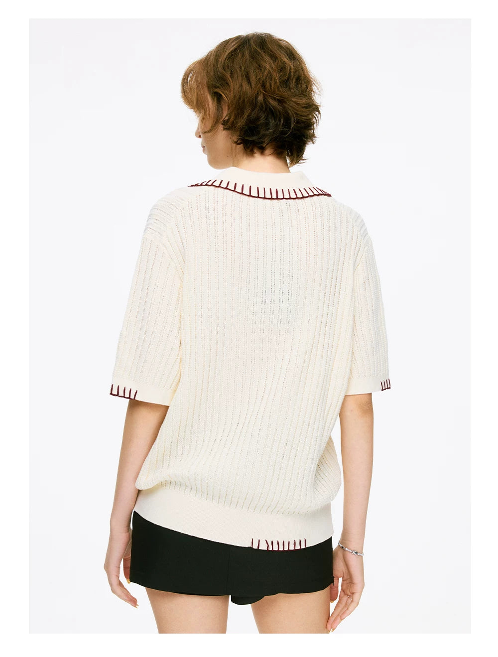 Heritage Whipstitch Ribbed Polo Knit