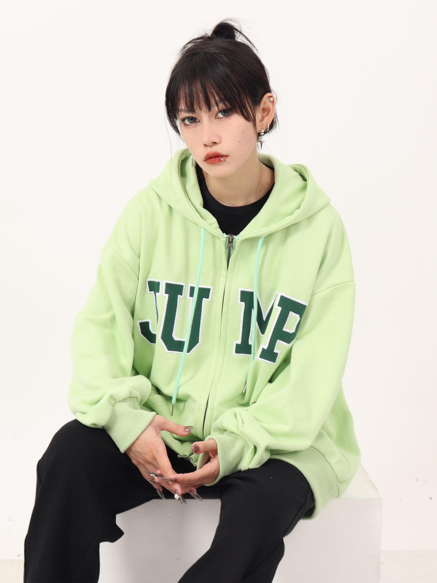 Casual Hoodie with Big Logo Zipper - chiclara