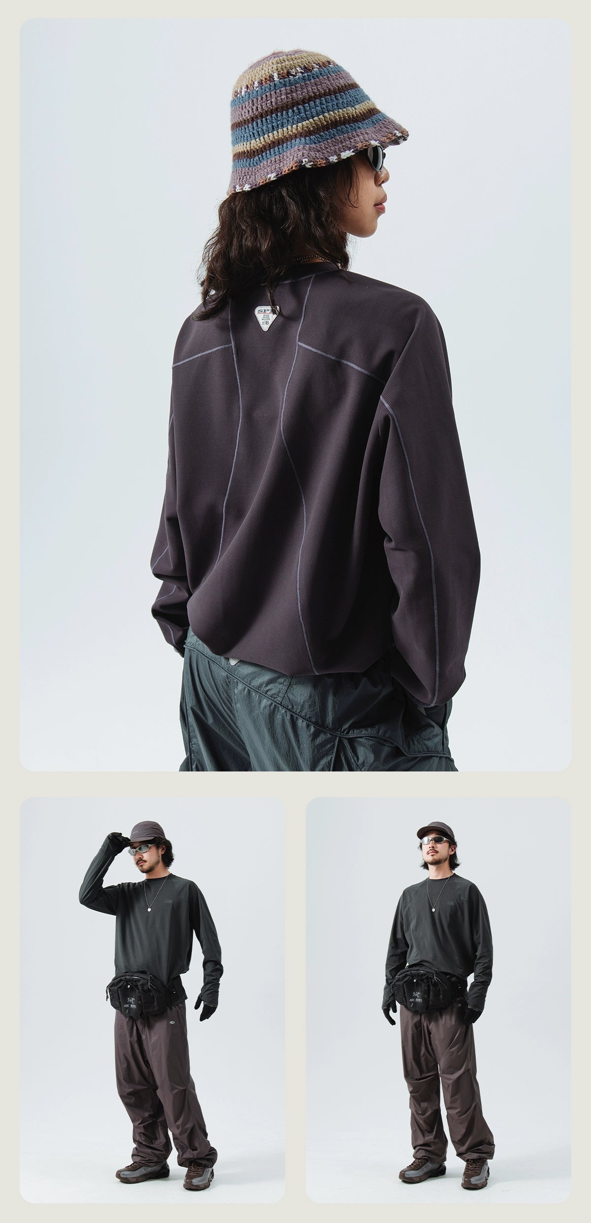 Textured Crewneck Performance Sweatshirt