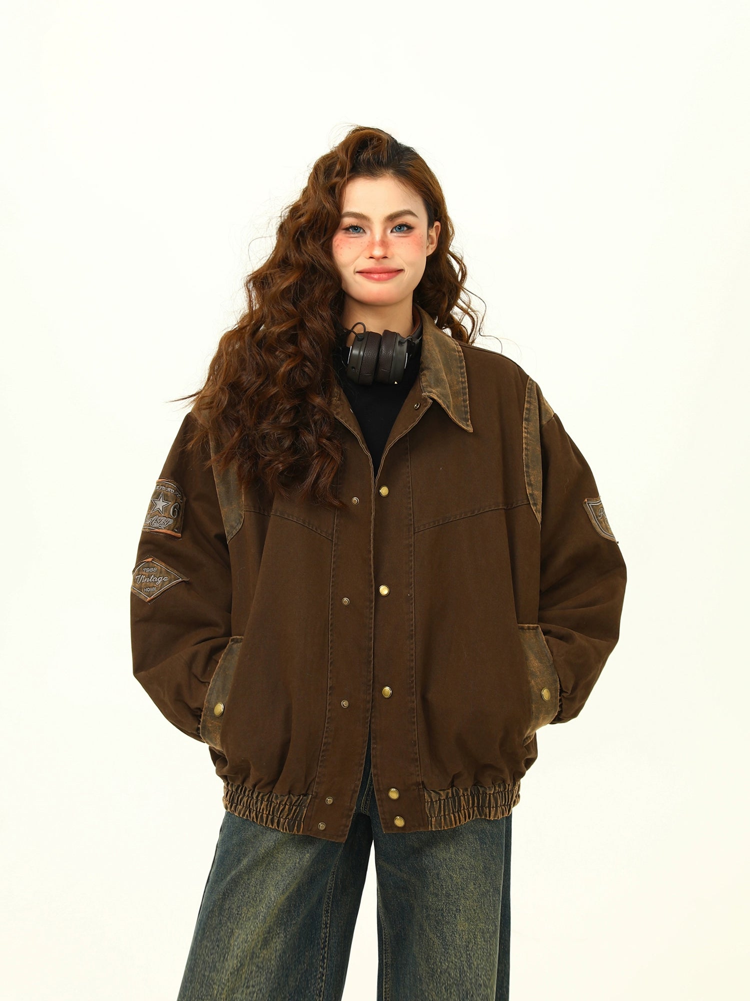 Vintage Brown Varsity Jacket