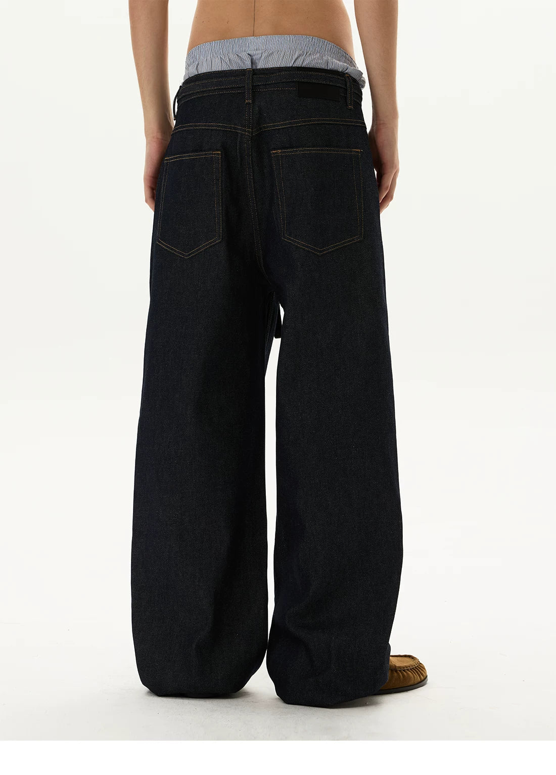 Indigo Drape Balloon Jeans