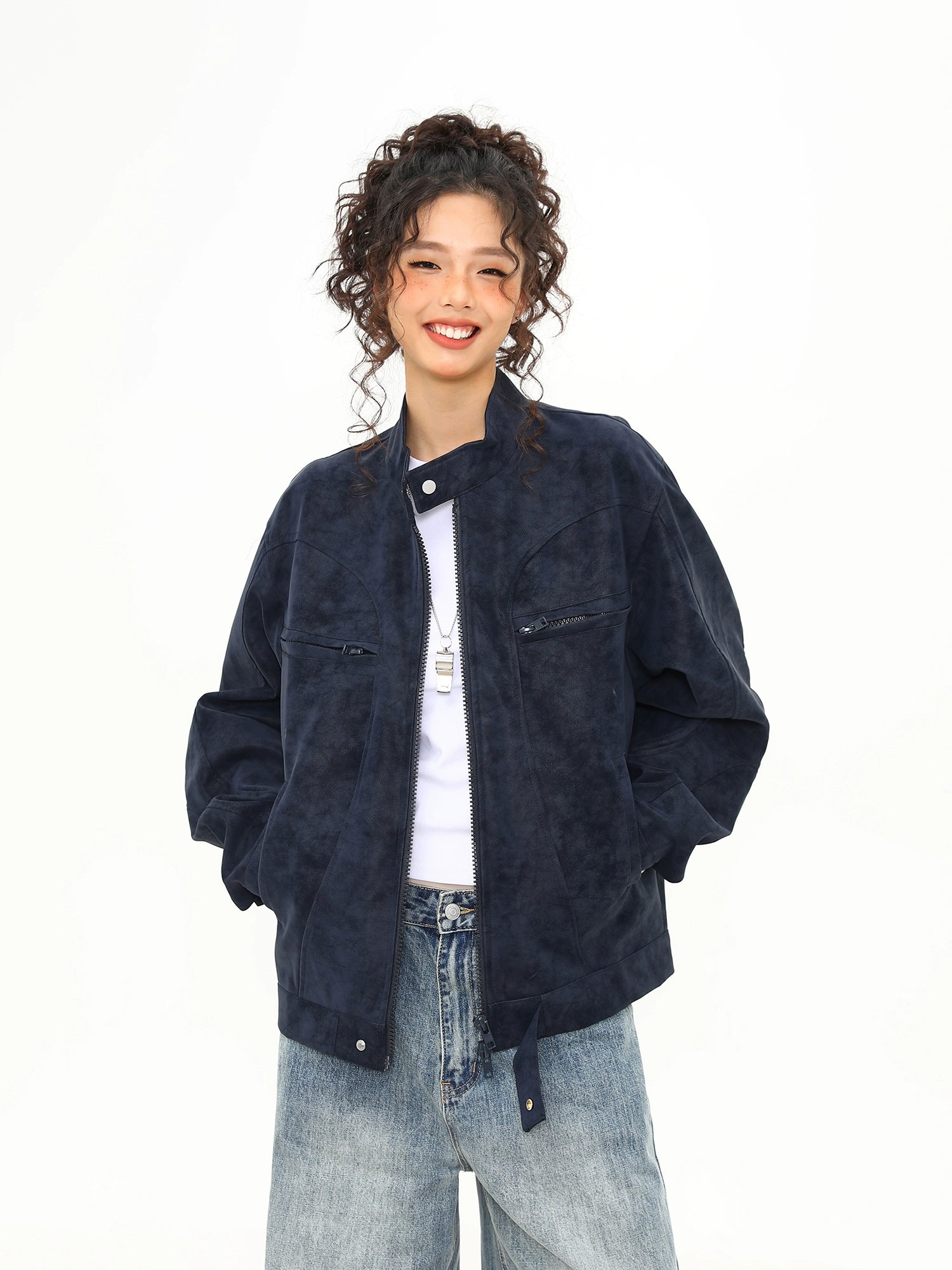 Drift Faux Suede Zip Jacket