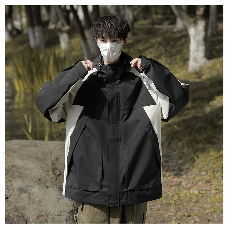 Colorblock Windproof Outdoor Jacket
