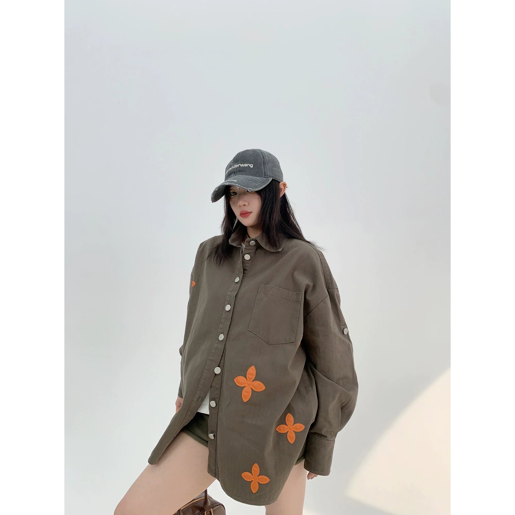 Olive Bloom Button Shirt