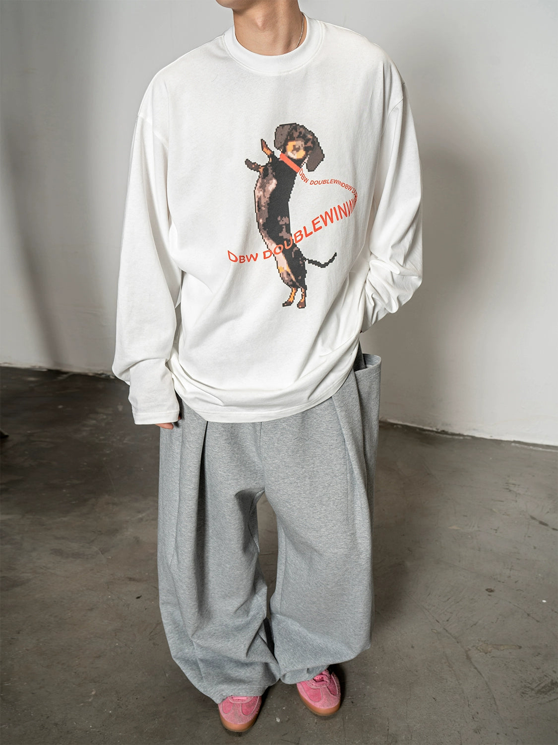 Pixel Pup Graphic Longsleeve Tee