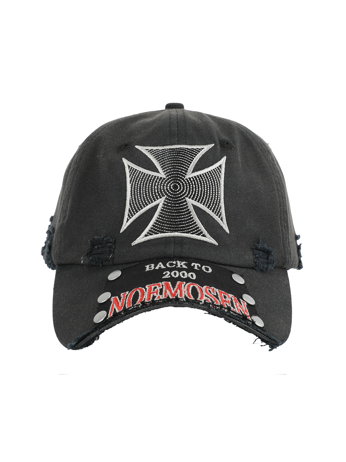 Iron Cross Distressed Brim Patch Cap
