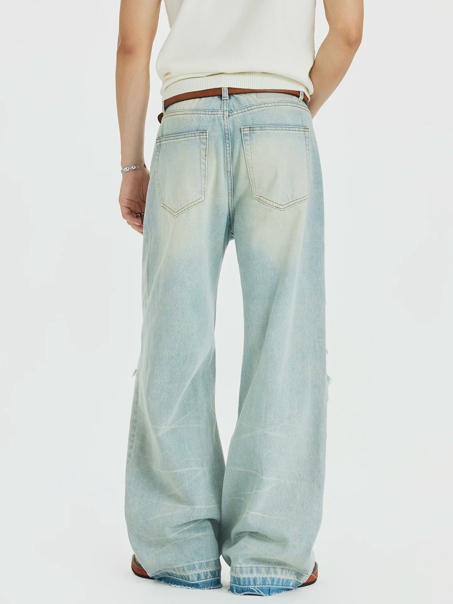 Tidal Rip Patchwork Wide Jeans