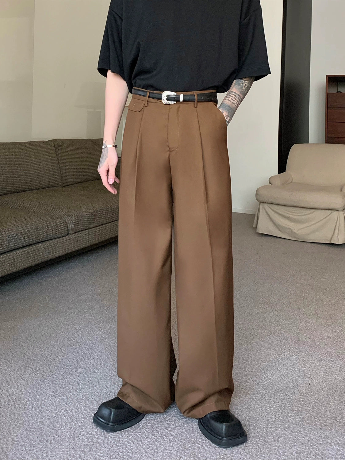Wide-Leg Dress Pants