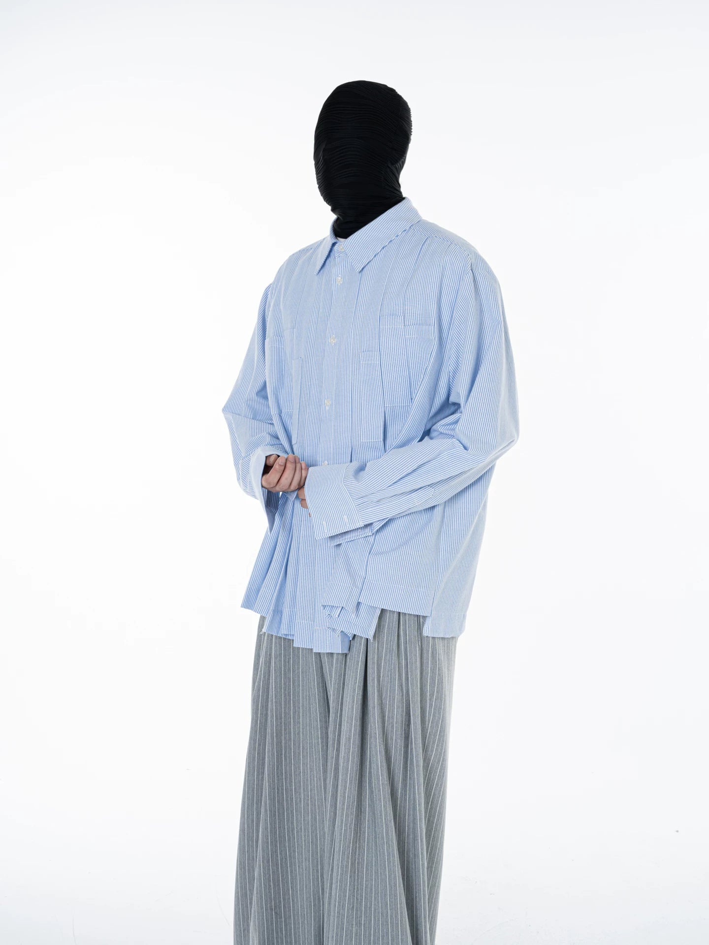 Skyline Drift Pleated Stripe Shirt