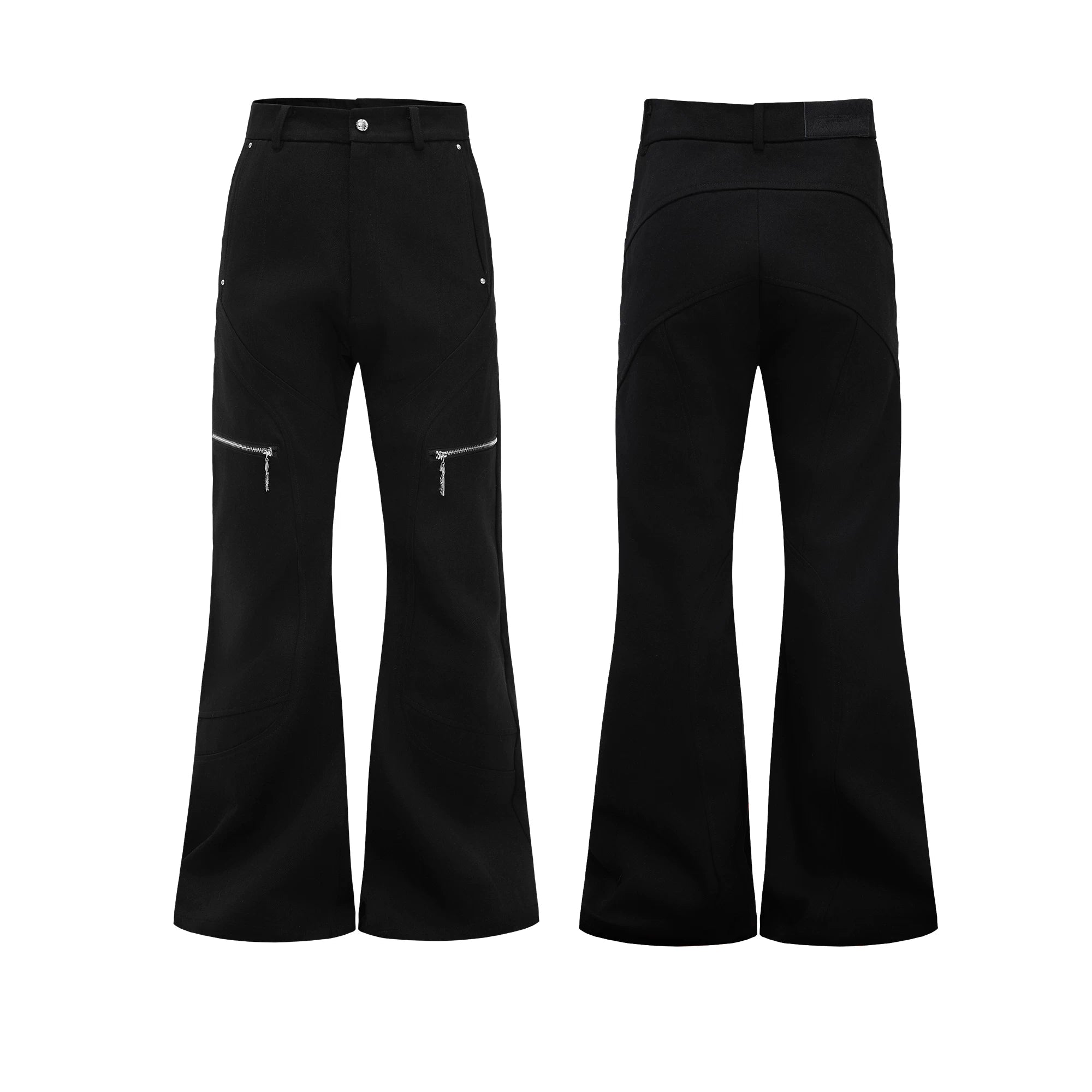 Zip Pocket High Waist Wide Leg Pants