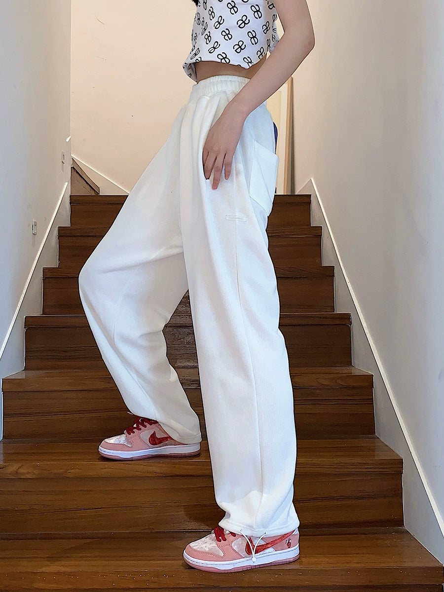 Loose-Fit Sweatpants with Drawstring Waist
