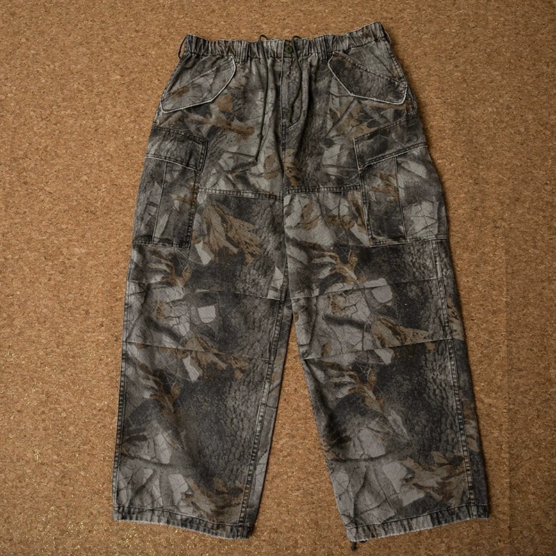 Pantalones de carga de caza de camuflaje de bosque