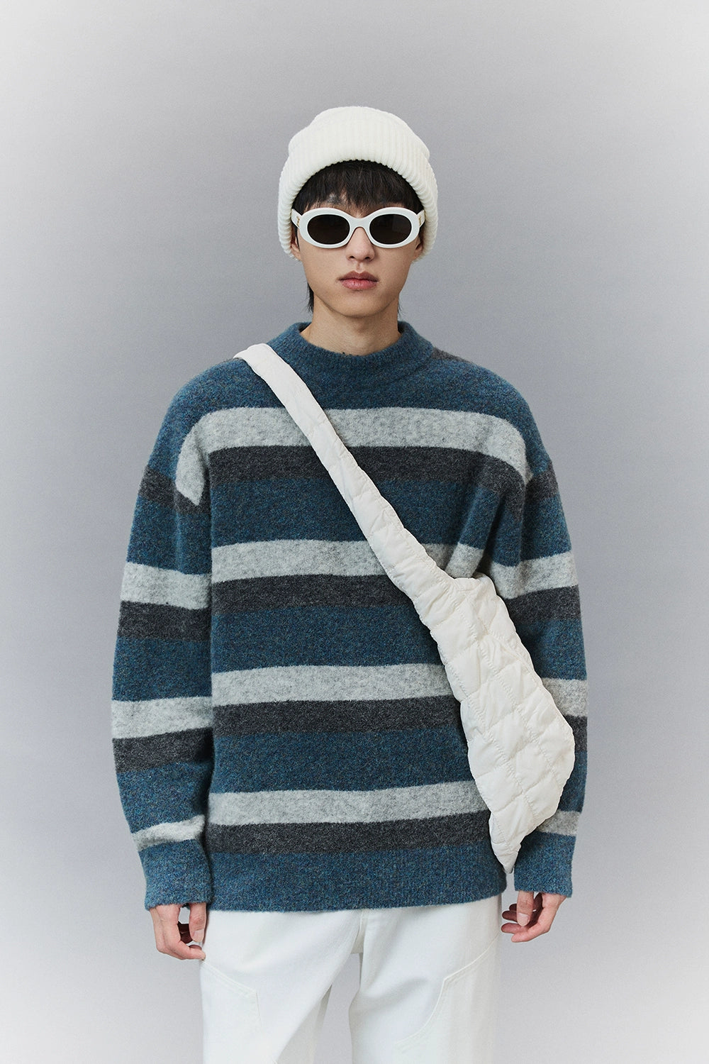 Tri-Color Stripe Sweater