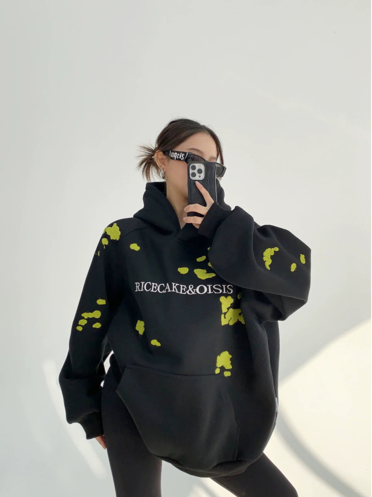Lime Fleck Studio Logo Hoodie