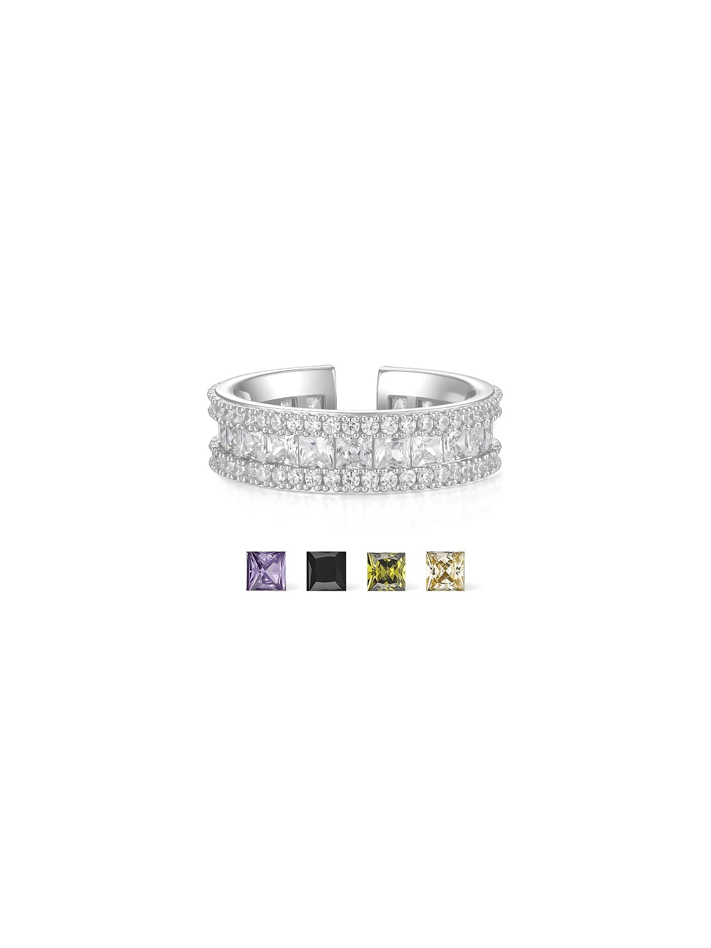 Rotating Crystal Band Ring - view 1