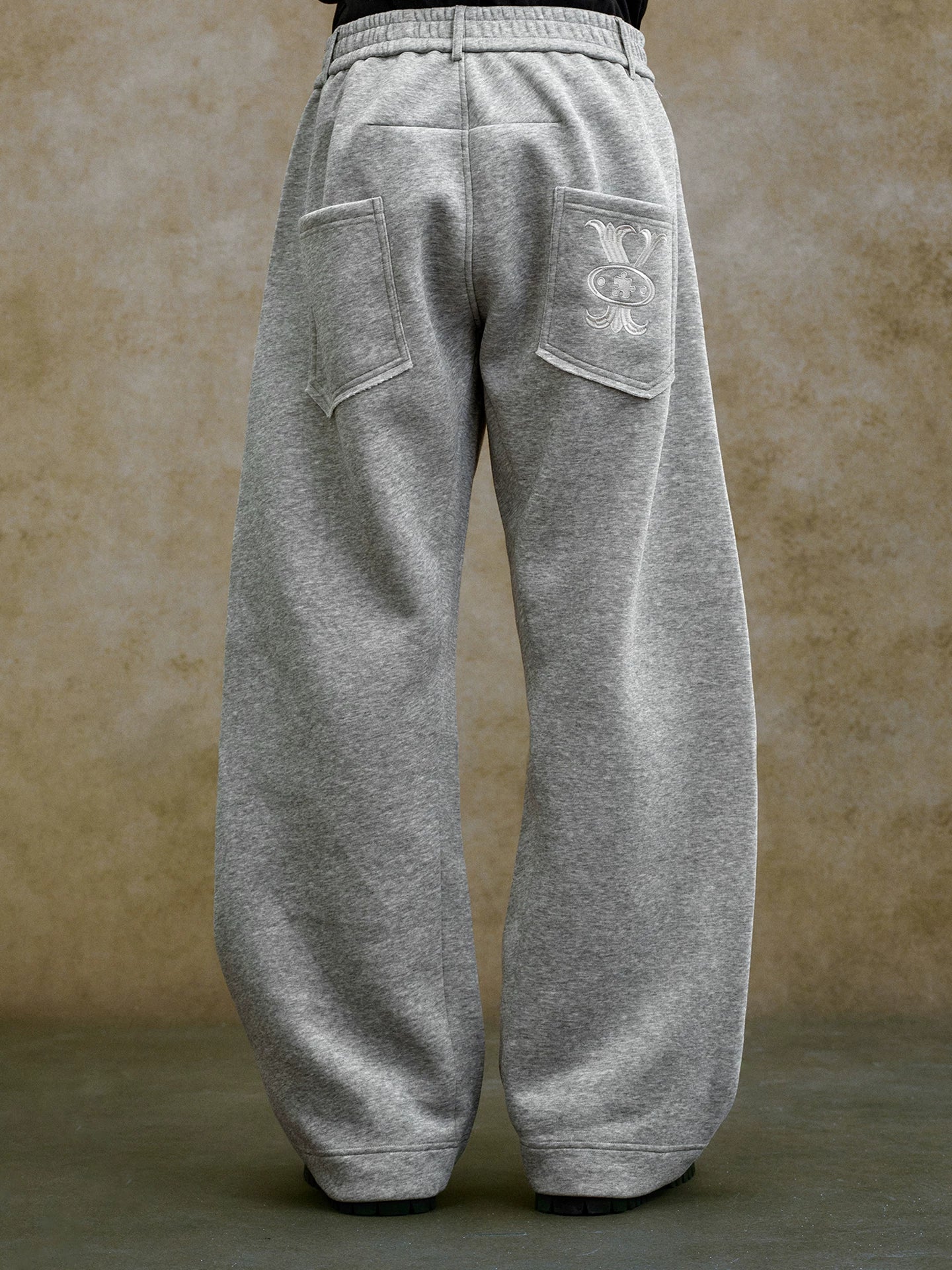 Pearl Embroidered Wide Leg Sweatpants