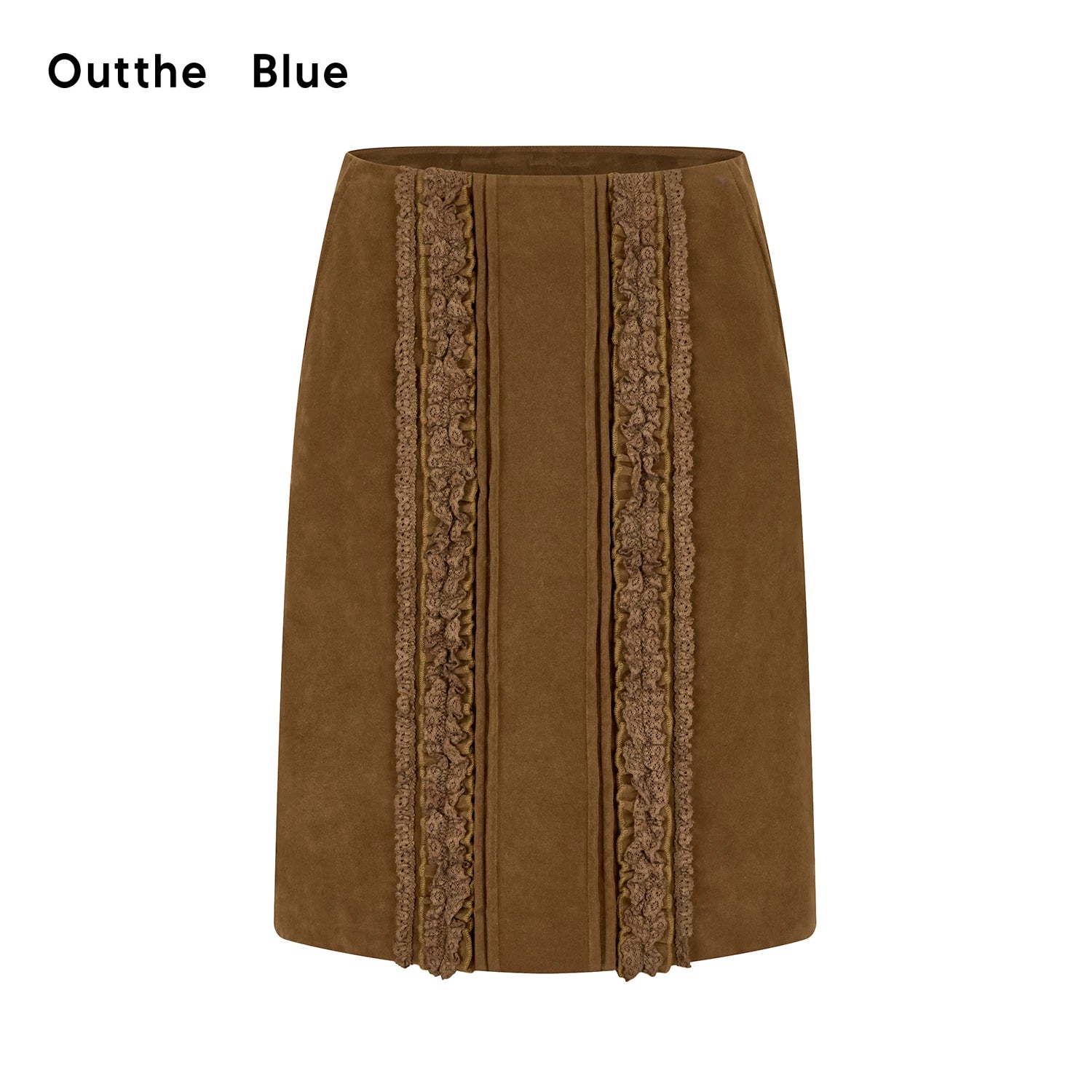 Caramel Lace Carriage Midi Skirt