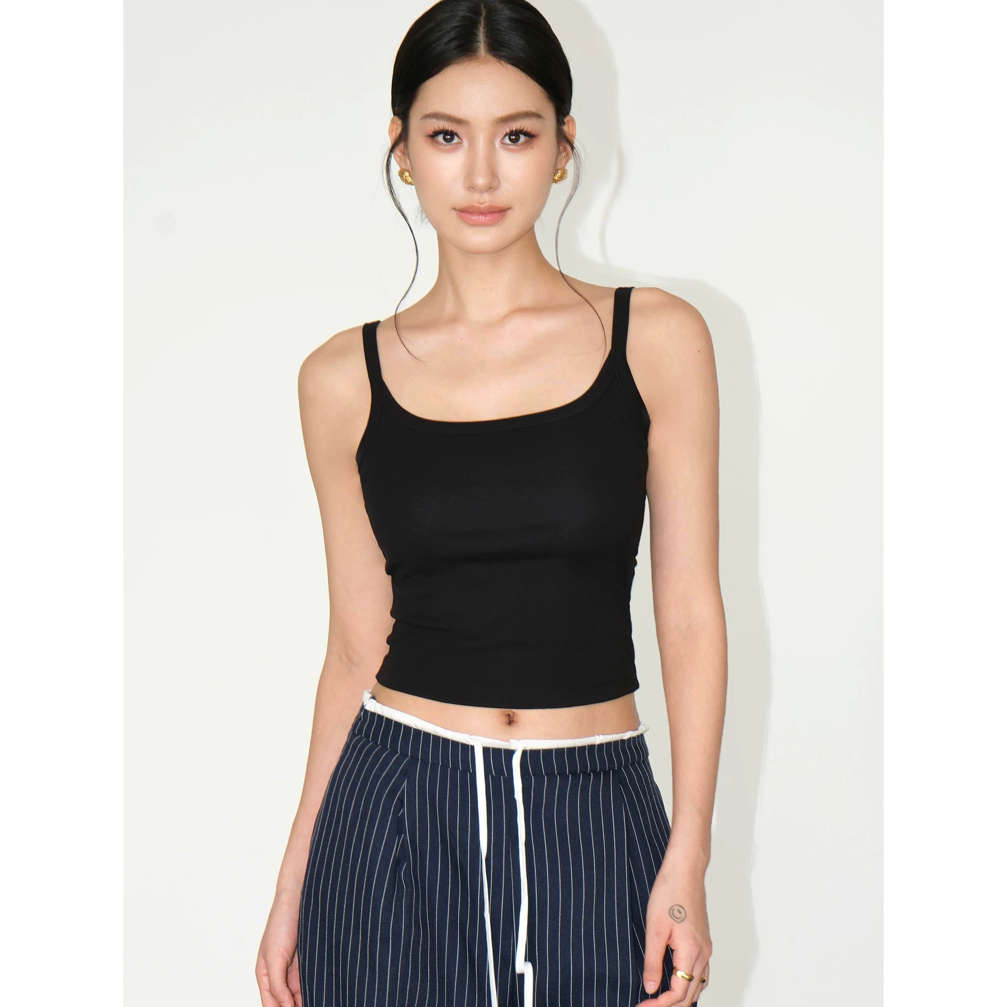 Square Neck Cropped Cami Top