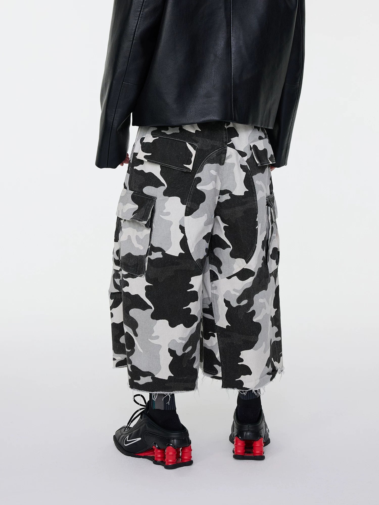 Mono Camo Trench Cargo Shorts