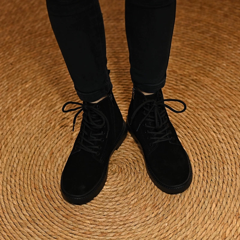 Midnight Cozy Lined Combat Boots